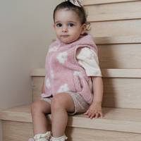 Kai Sherpa Vest - Frankie Mauve Childrens Vest from Jamie Kay NZ