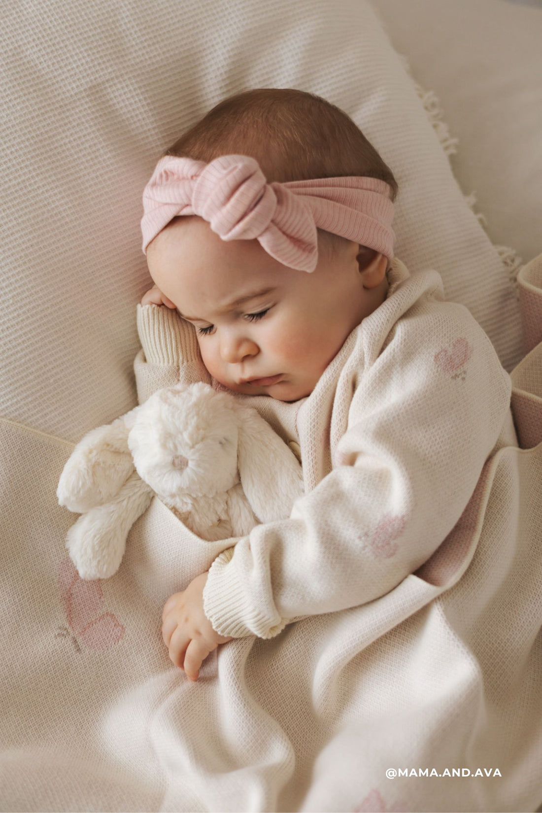 Cassie Jacquard Blanket - Egret Childrens Blanket from Jamie Kay NZ