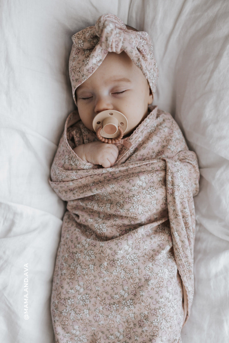 Organic Cotton Wrap Blanket - Amber Rose Childrens Blanket from Jamie Kay NZ