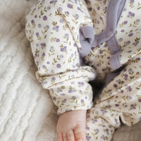 Organic Cotton Maple Onepiece - Blueberry Field Raindrops Childrens Onepiece from Jamie Kay NZ