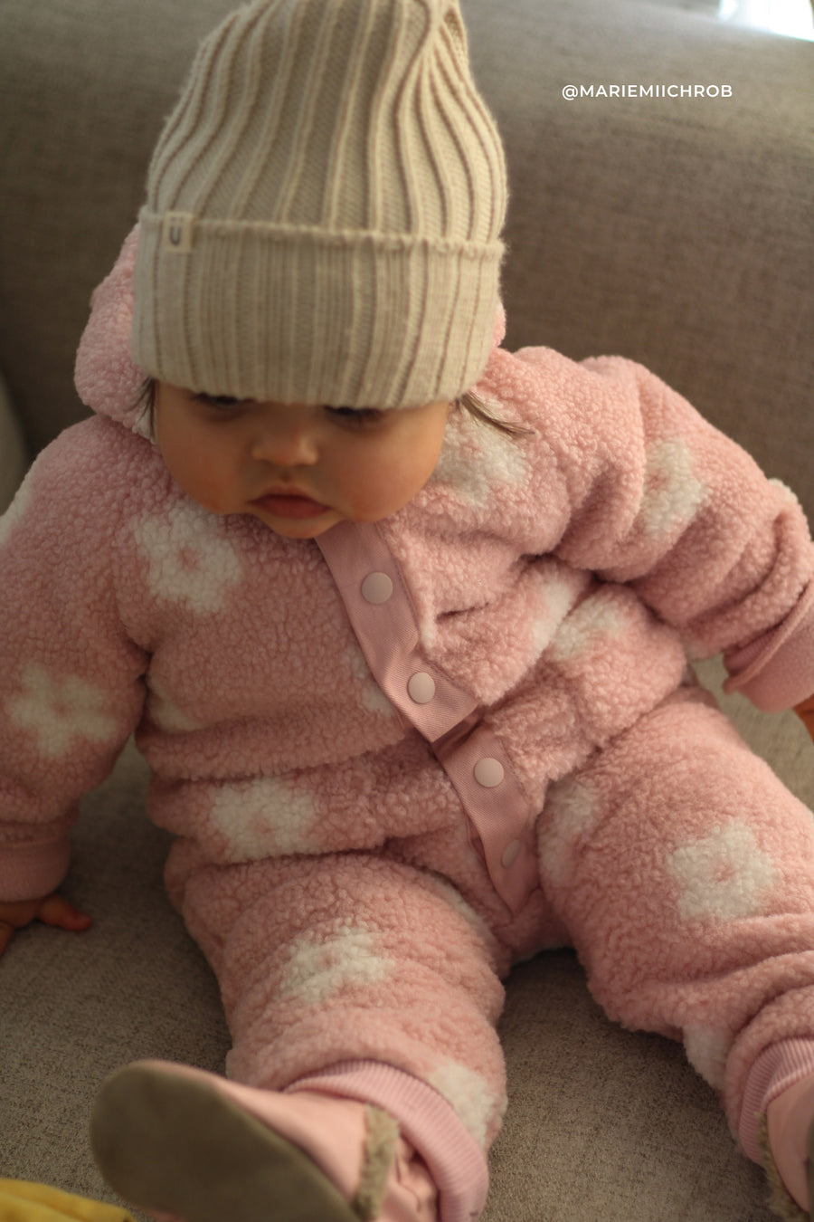 Lenny Sherpa Onepiece - Frankie Mauve Childrens Onepiece from Jamie Kay NZ