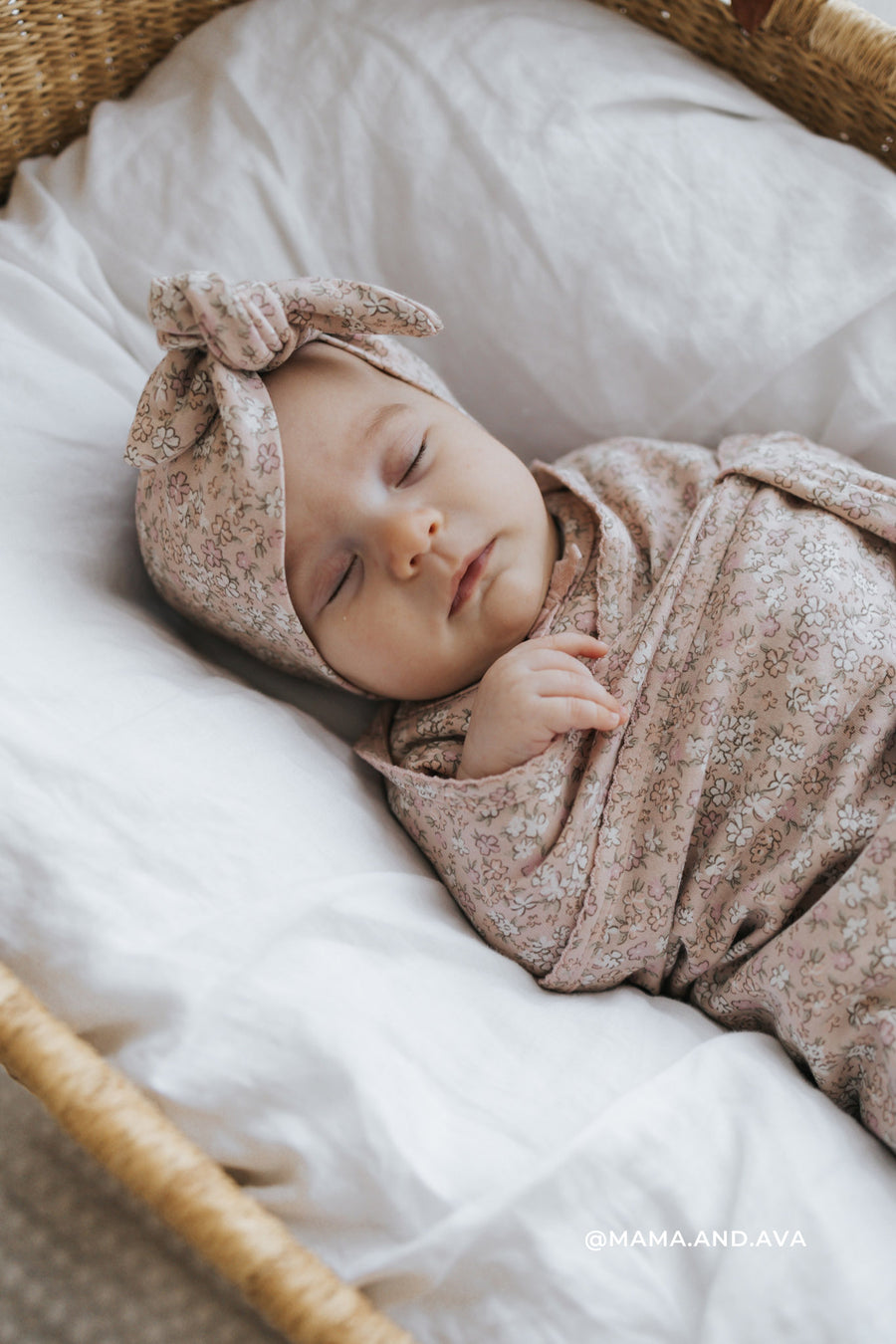 Organic Cotton Wrap Blanket - Amber Rose Childrens Blanket from Jamie Kay NZ