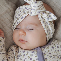 Organic Cotton Headband - Blueberry Field Raindrops Childrens Headband from Jamie Kay NZ