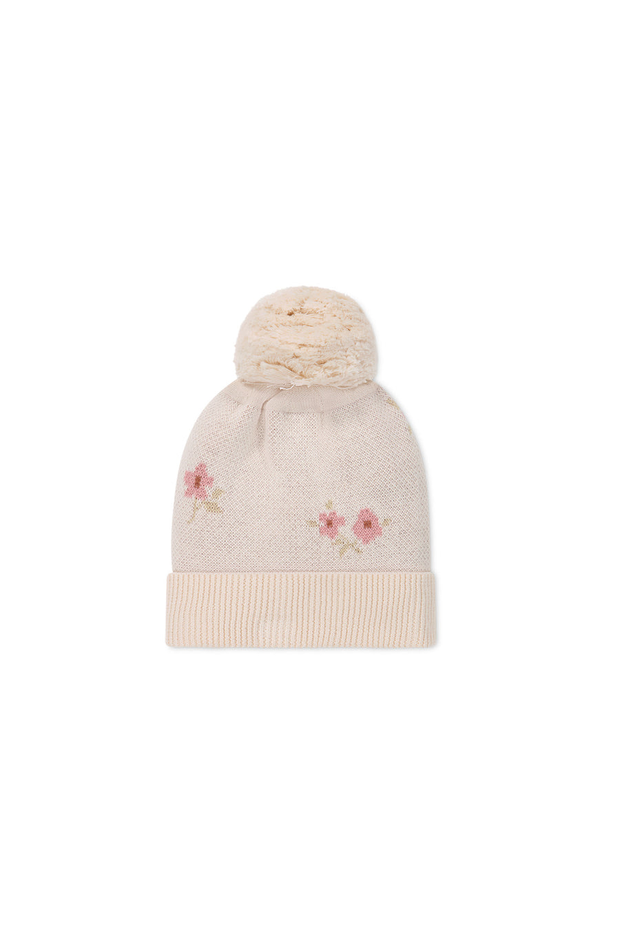 Addison Beanie - Simple Flowers Childrens Hat from Jamie Kay NZ