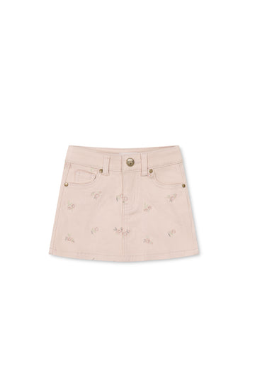 Alison Twill Skirt - Goldie Embroidery Childrens Skirt from Jamie Kay NZ