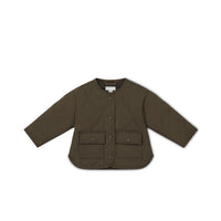 Arie Puffer Jacket - Dark Coffee Childrens Jacket from Jamie Kay NZ