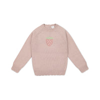 Audrey Knitted Jumper - Strawberry Childrens Jumper from Jamie Kay NZ