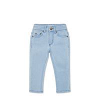 Austin Woven Twill Pant - Washed Denim Childrens Pant from Jamie Kay NZ