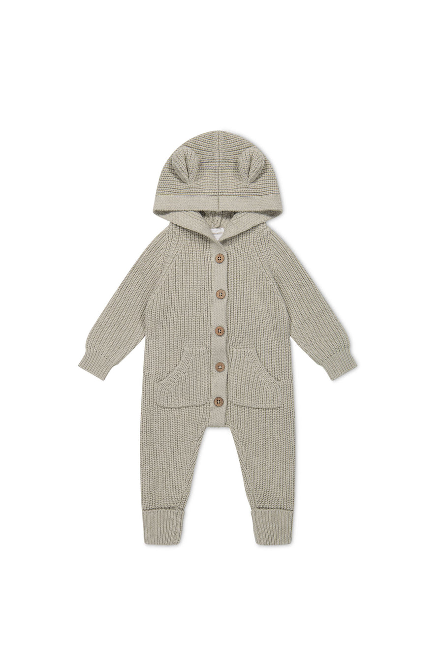 Bear Knit Onepiece - Moss Marle Childrens Onepiece from Jamie Kay NZ