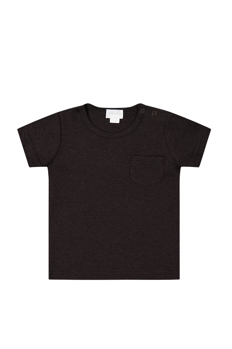 Pima Cotton Cameron Tee - Dark Chocolate Childrens Tee from Jamie Kay NZ