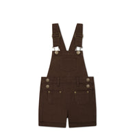 Chase Short Overall - Dark Coffee Childrens Overall from Jamie Kay NZ