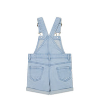 Chase Twill Short Overall - Washed Denim Childrens Overall from Jamie Kay NZ