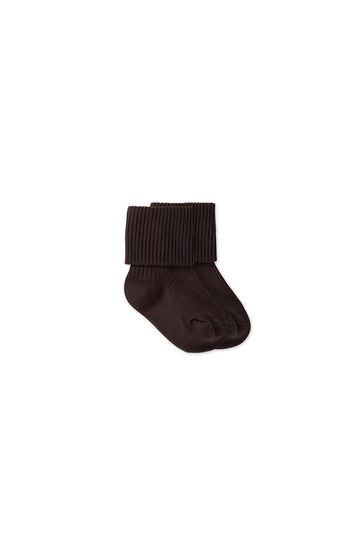 Classic Rib Socks - Wolf Childrens Sock from Jamie Kay NZ