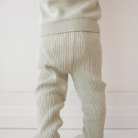 Frankie Knitted Legging - Honeydew Marle Childrens Legging from Jamie Kay NZ