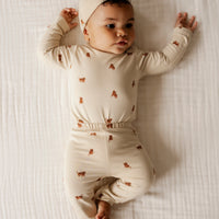Organic Cotton Long Sleeve Bodysuit - Tommy Tigers Childrens Bodysuit from Jamie Kay NZ