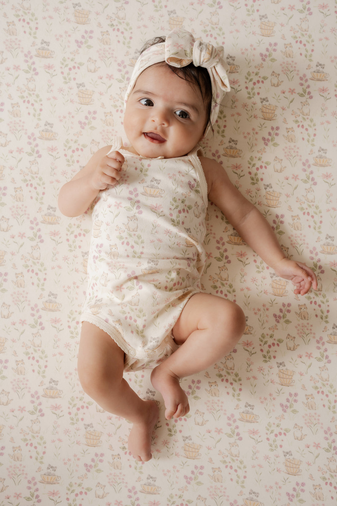 Organic Cotton Cot Sheet - Moons Garden Childrens Bedding from Jamie Kay NZ