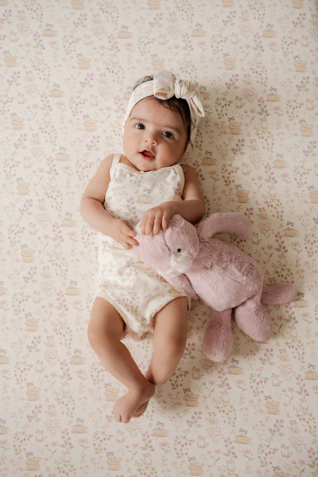 Organic Cotton Bridget Singlet Bodysuit - Moons Garden Childrens Bodysuit from Jamie Kay NZ