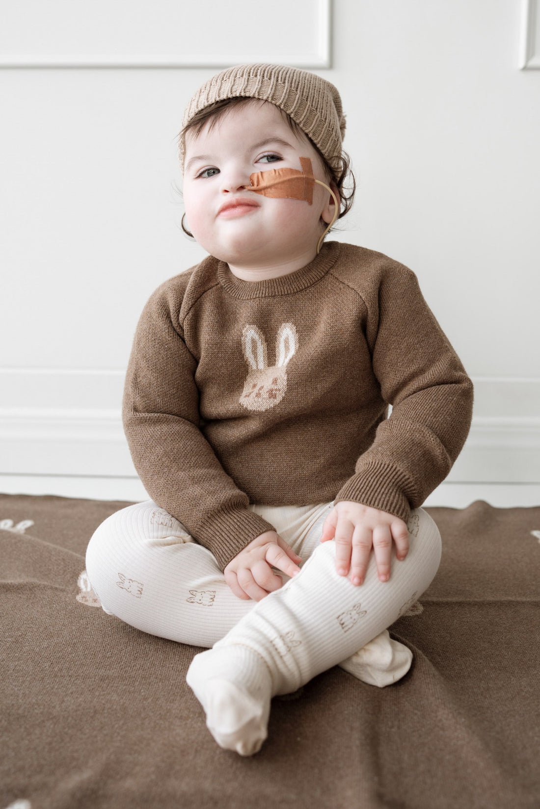 Ethan Jumper - Sepia Marle Childrens Jumper from Jamie Kay NZ