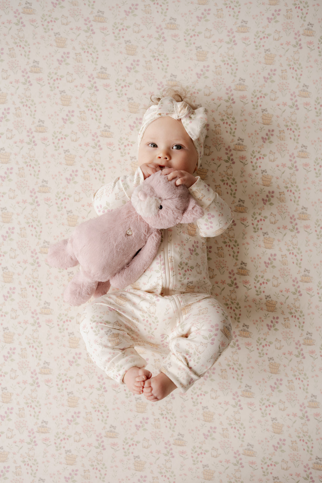 Organic Cotton Cot Sheet - Moons Garden Childrens Bedding from Jamie Kay NZ