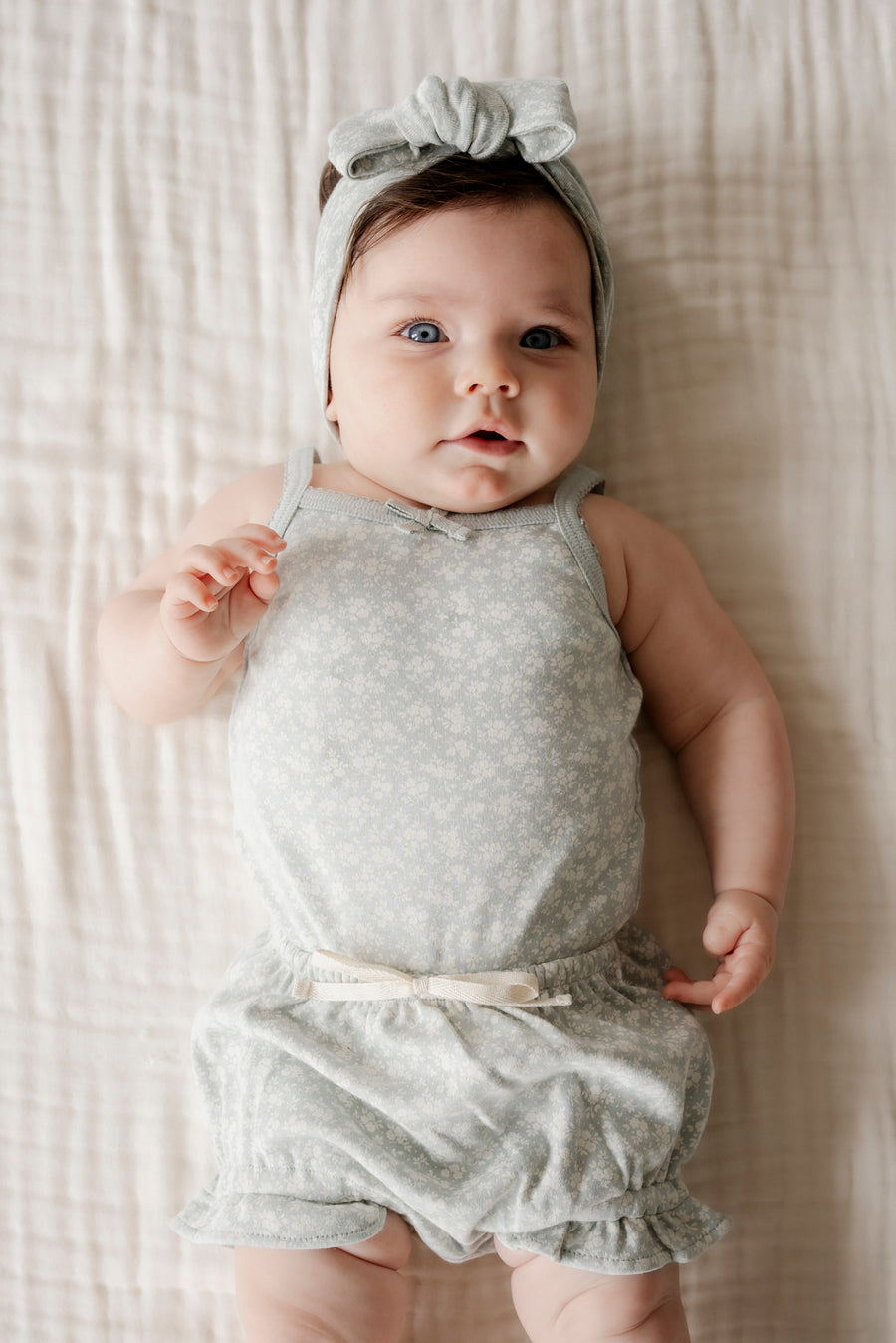 Organic Cotton Bridget Singlet Bodysuit - Rosalie Fields Bluefox Childrens Bodysuit from Jamie Kay NZ