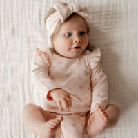 Organic Cotton Long Sleeve Ana Bodysuit - Irina Shell Childrens Bodysuit from Jamie Kay NZ