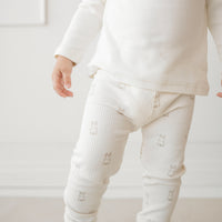 Organic Cotton Modal Everyday Legging - Bunny Buddies Childrens Legging from Jamie Kay NZ