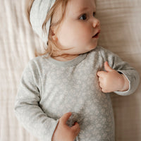 Organic Cotton Long Sleeve Bodysuit - Rosalie Fields Bluefox Childrens Bodysuit from Jamie Kay NZ