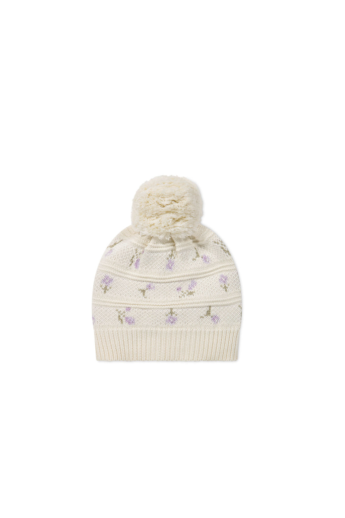 Delilah Knitted Hat - Delilah Knit Lavender Childrens Beanie from Jamie Kay NZ