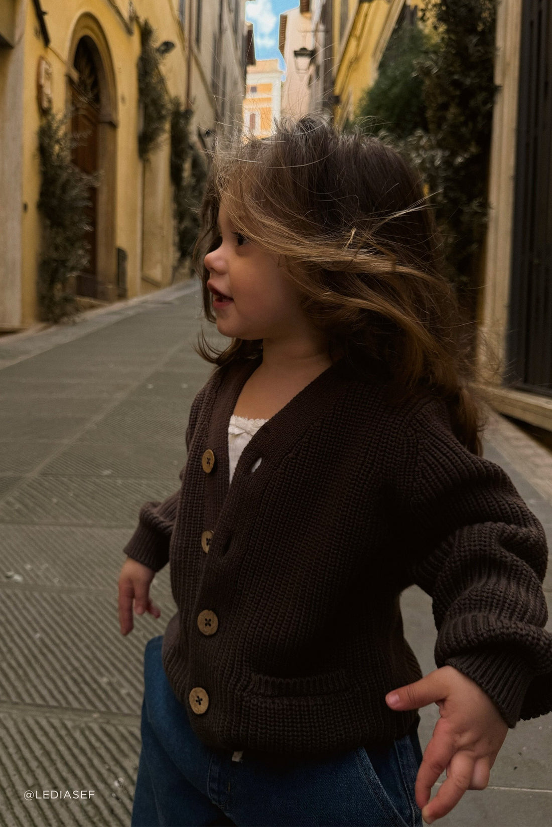 Edwin Knit Cardigan - Dark Coffee Childrens Cardigan from Jamie Kay NZ