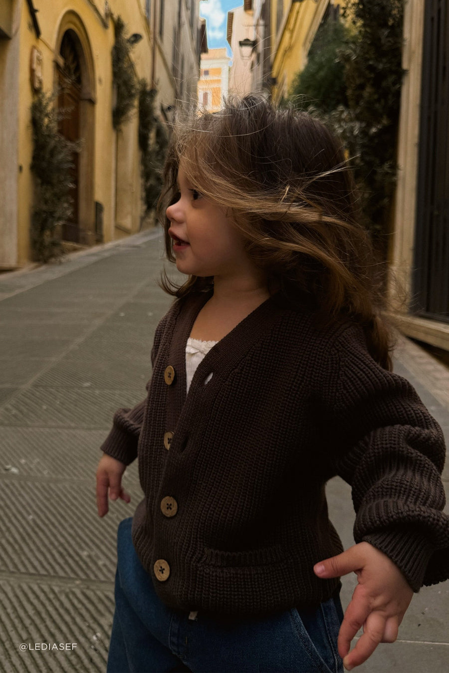 Edwin Knit Cardigan - Dark Coffee Childrens Cardigan from Jamie Kay NZ