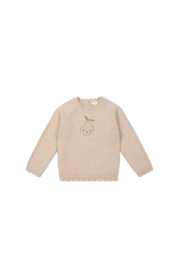 Emma Jumper - Oatmeal Marle Childrens Jumper from Jamie Kay NZ