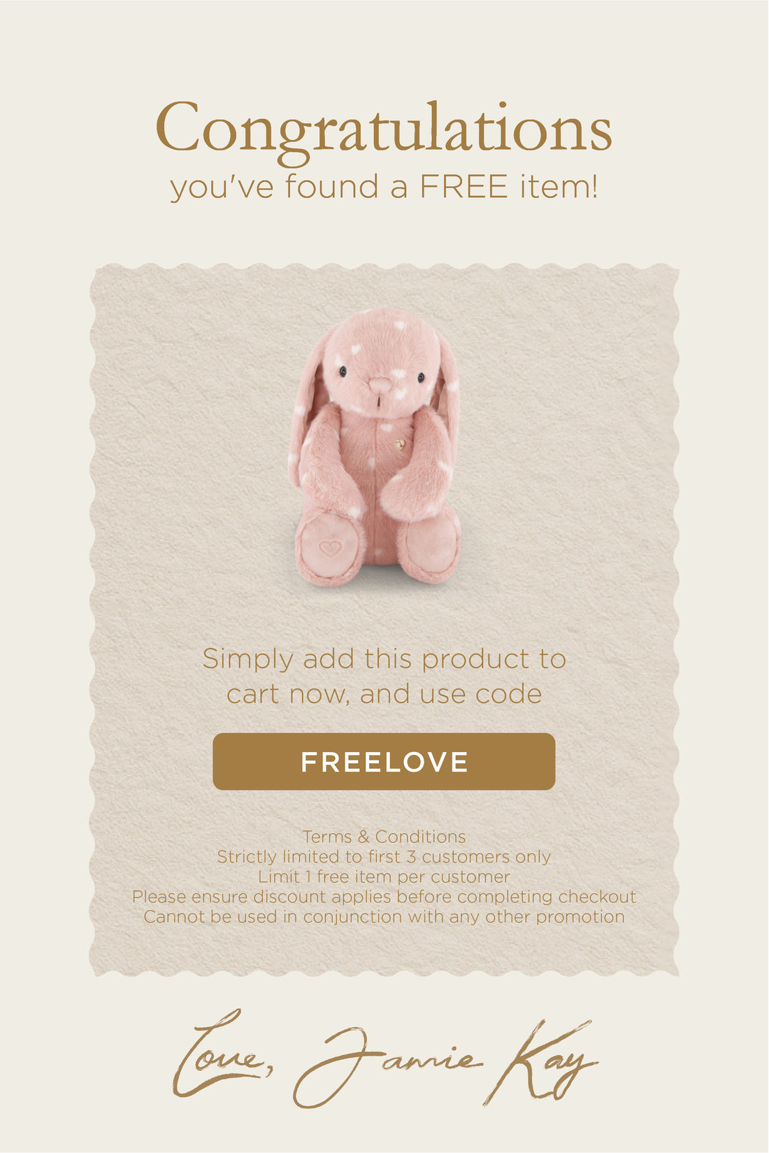 Snuggle Bunnies - Little Love Penelope Childrens Toy from Jamie Kay NZ