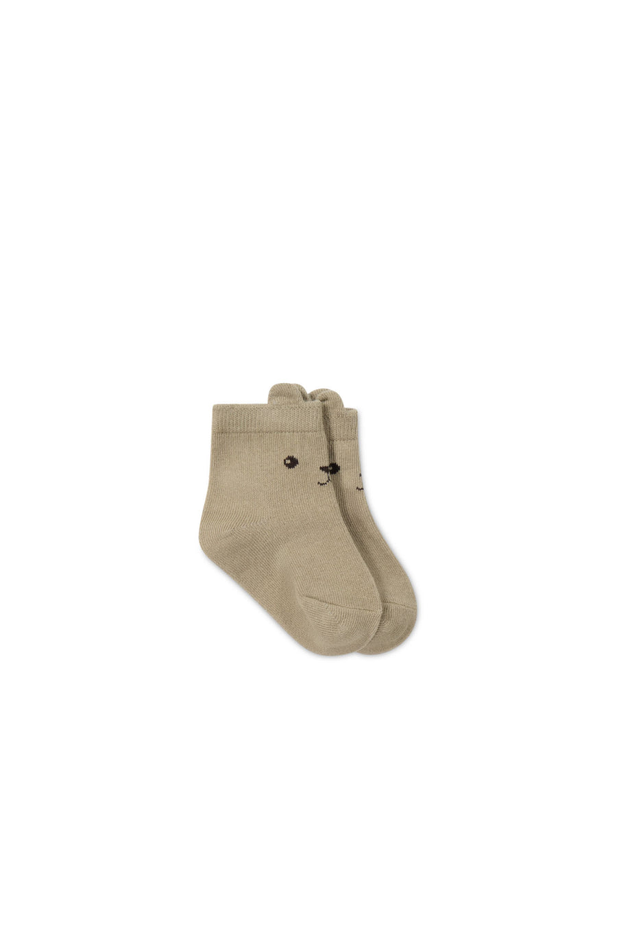 George Bear Ankle Sock - Vintage Taupe Childrens Sock from Jamie Kay NZ