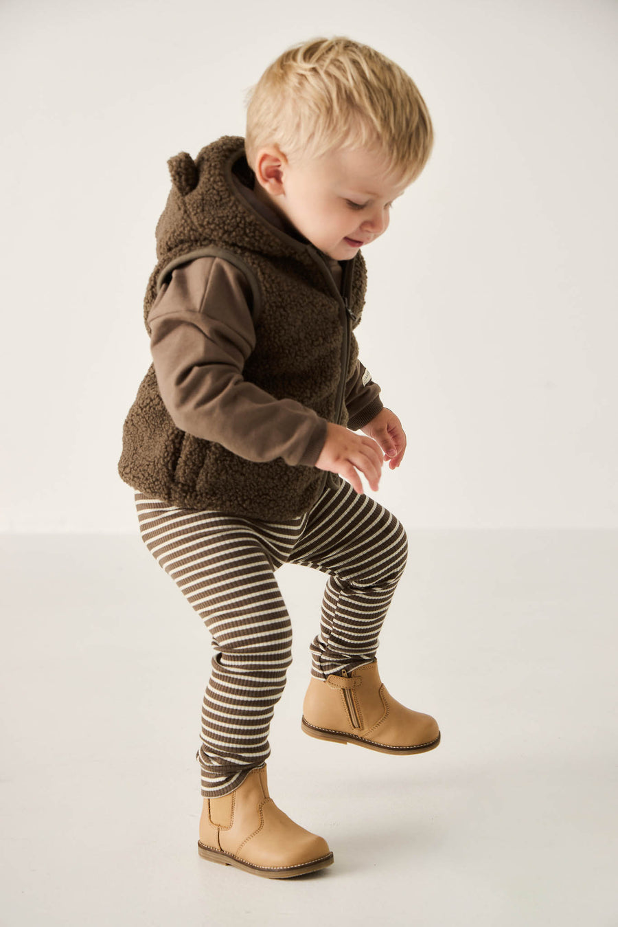 Leather Boot with Elastic Side - Bronzed Childrens Footwear from Jamie Kay NZ