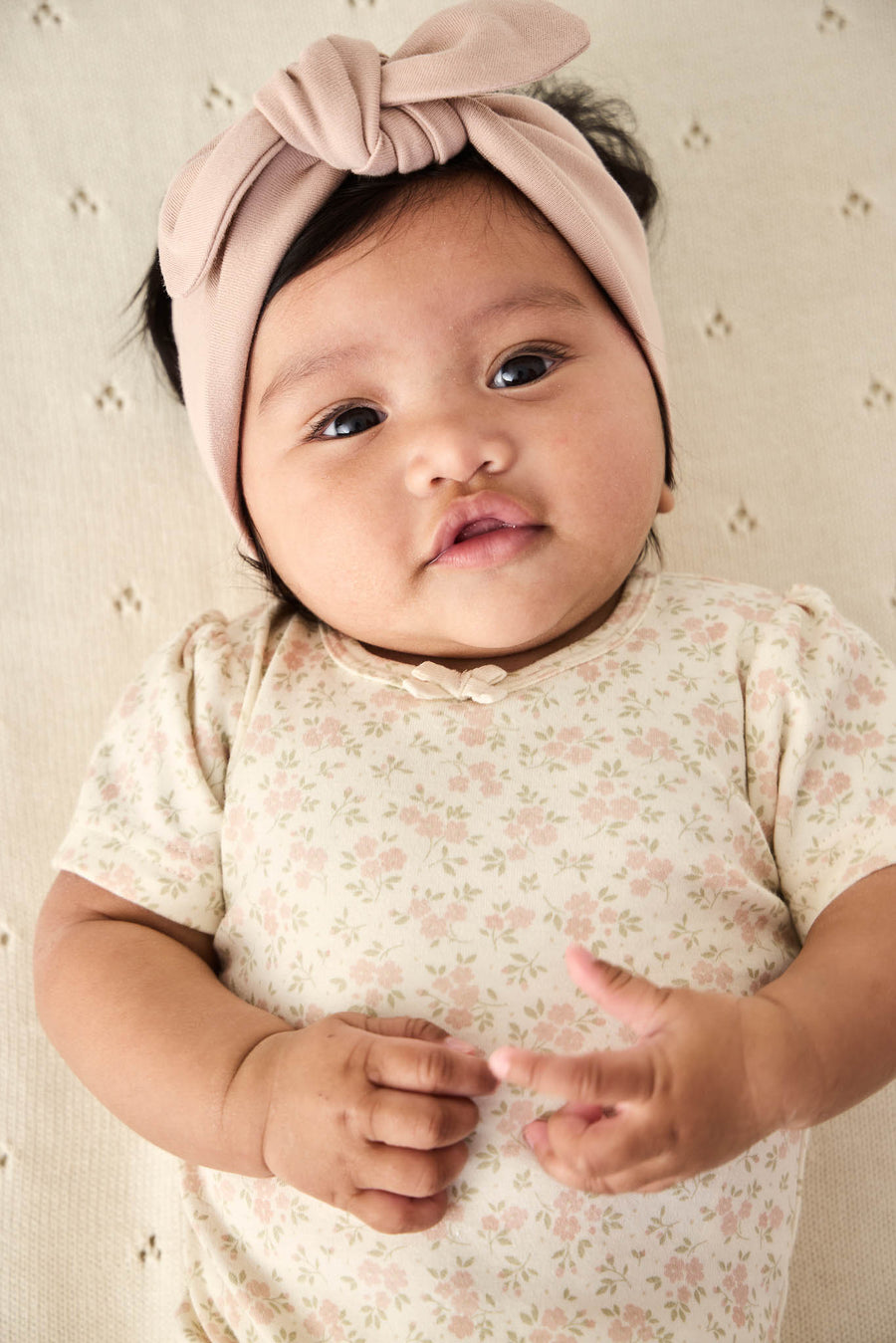 Pima Cotton Lilian Headband - Dusky Rose Childrens Headband from Jamie Kay NZ