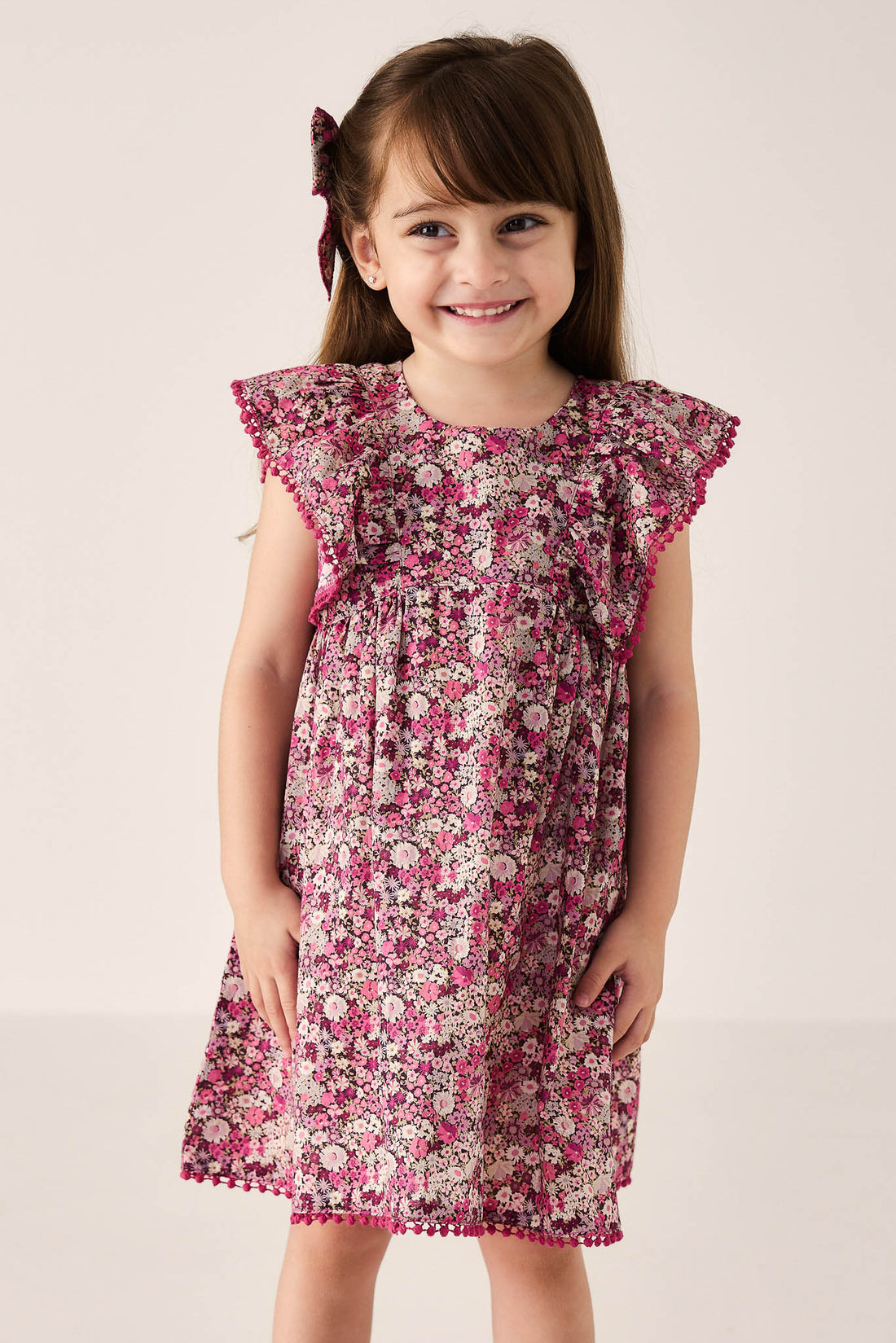 Organic Cotton Gabrielle Dress - Garden Print – Jamie Kay NZ
