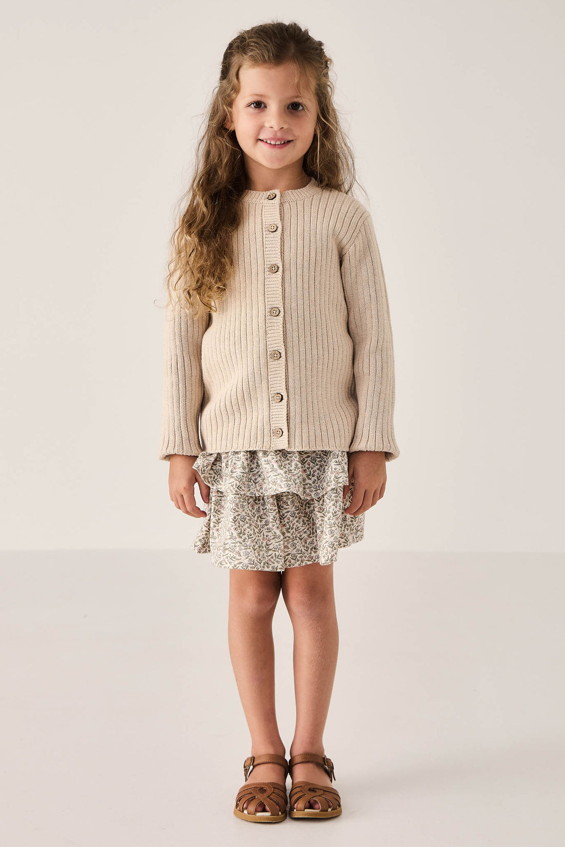 Organic Cotton Ruby Skirt - Ariella Eggnog Childrens Skirt from Jamie Kay NZ