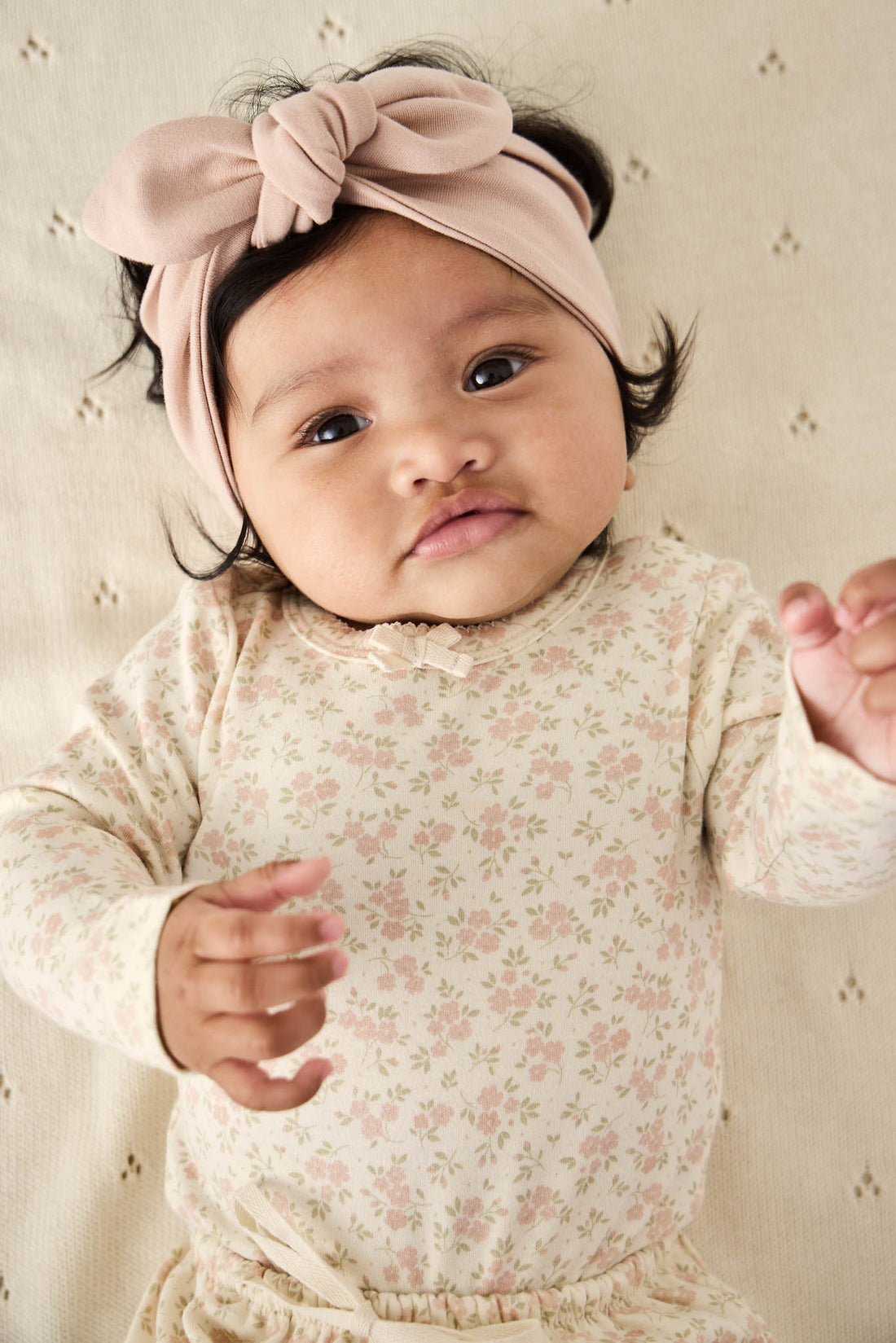 Pima Cotton Lilian Headband - Dusky Rose Childrens Headband from Jamie Kay NZ