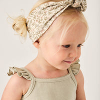 Organic Cotton Headband - Ariella Eggnog Childrens Headband from Jamie Kay NZ