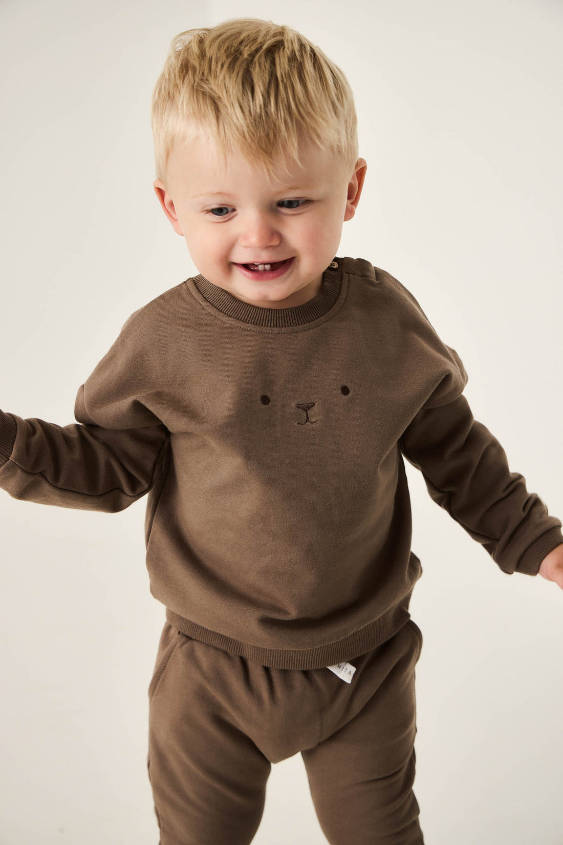 Organic Cotton Damien Sweatshirt - Bear Childrens Sweatshirt from Jamie Kay NZ