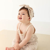 Organic Cotton Headband - April Floral Mauve Childrens Headband from Jamie Kay NZ