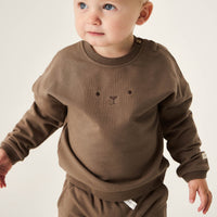 Organic Cotton Damien Sweatshirt - Bear Childrens Sweatshirt from Jamie Kay NZ