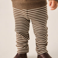 Organic Cotton Modal Everyday Legging - Bear/Cassava Childrens Legging from Jamie Kay NZ