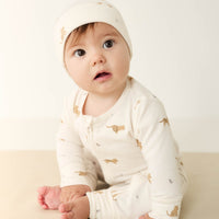 Organic Cotton Reese Zip Onepiece - Lenny Leopard Cloud Childrens Onepiece from Jamie Kay NZ
