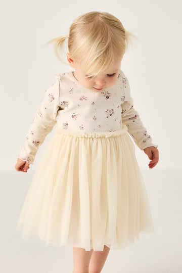 Anna Tulle Dress - Lauren Floral Tofu Childrens Dress from Jamie Kay NZ