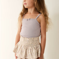 Organic Cotton Ruby Skirt - April Floral Mauve Childrens Skirt from Jamie Kay NZ