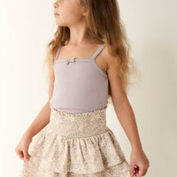 Organic Cotton Ruby Skirt - April Floral Mauve Childrens Skirt from Jamie Kay NZ