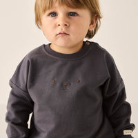 Organic Cotton Damien Sweatshirt - Arctic Childrens Sweatshirt from Jamie Kay NZ