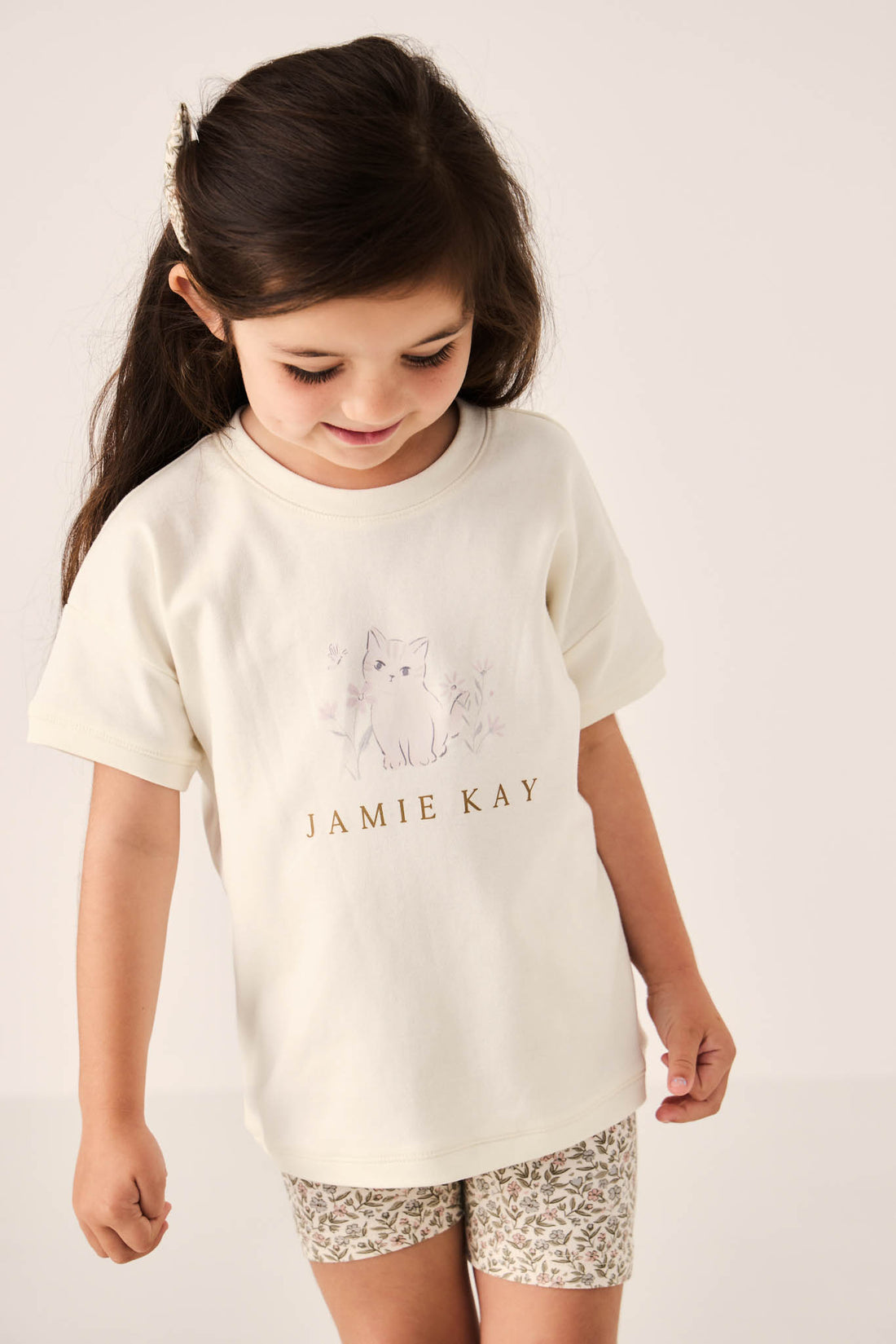 Pima Cotton Mimi Top - Kitty Parchment Childrens Top from Jamie Kay NZ