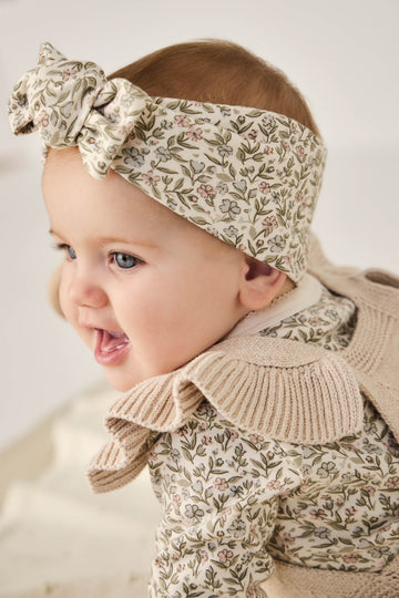 Organic Cotton Headband - Ariella Eggnog Childrens Headband from Jamie Kay NZ